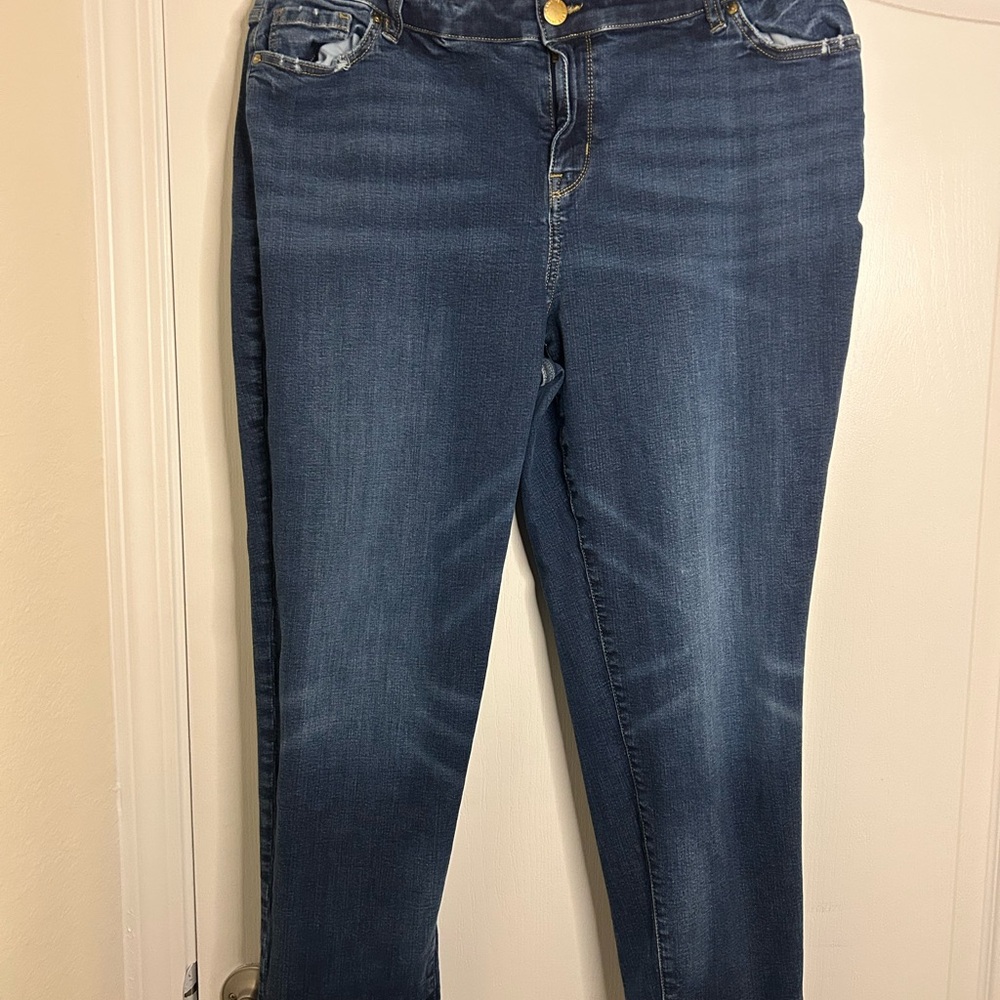 Lane Bryant Blue Skinny Jeans with Stretch
